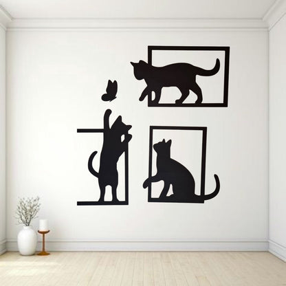 Chasing Whimsy – Cat Wall Art (3 Panel Set)