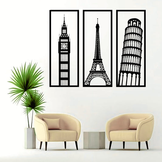 Global Icons – 3 Piece Landmark Wall Art Set