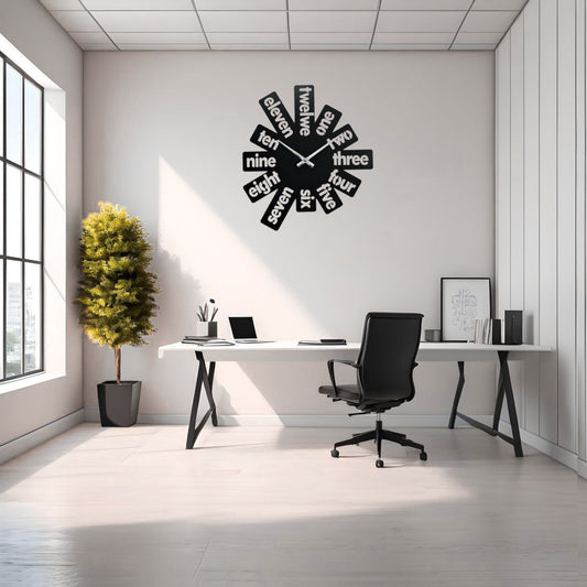Lexora Time – Typography Wall Clock