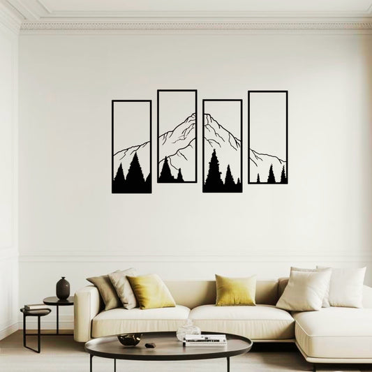 Mountain Silence – Wall Art (4 Panel Set)