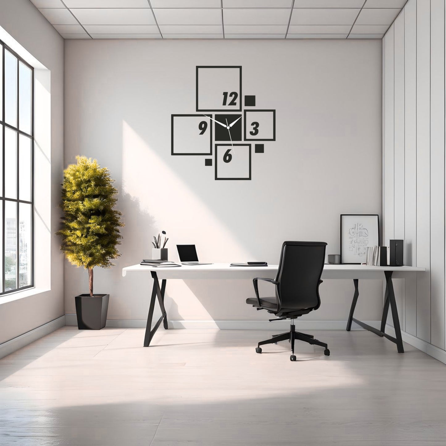 QuadraTime – Geometric Wall Clock