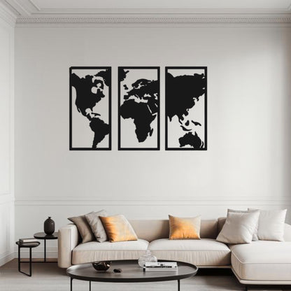 TriVista World Wall Art (3 Panel Set)